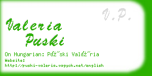 valeria puski business card